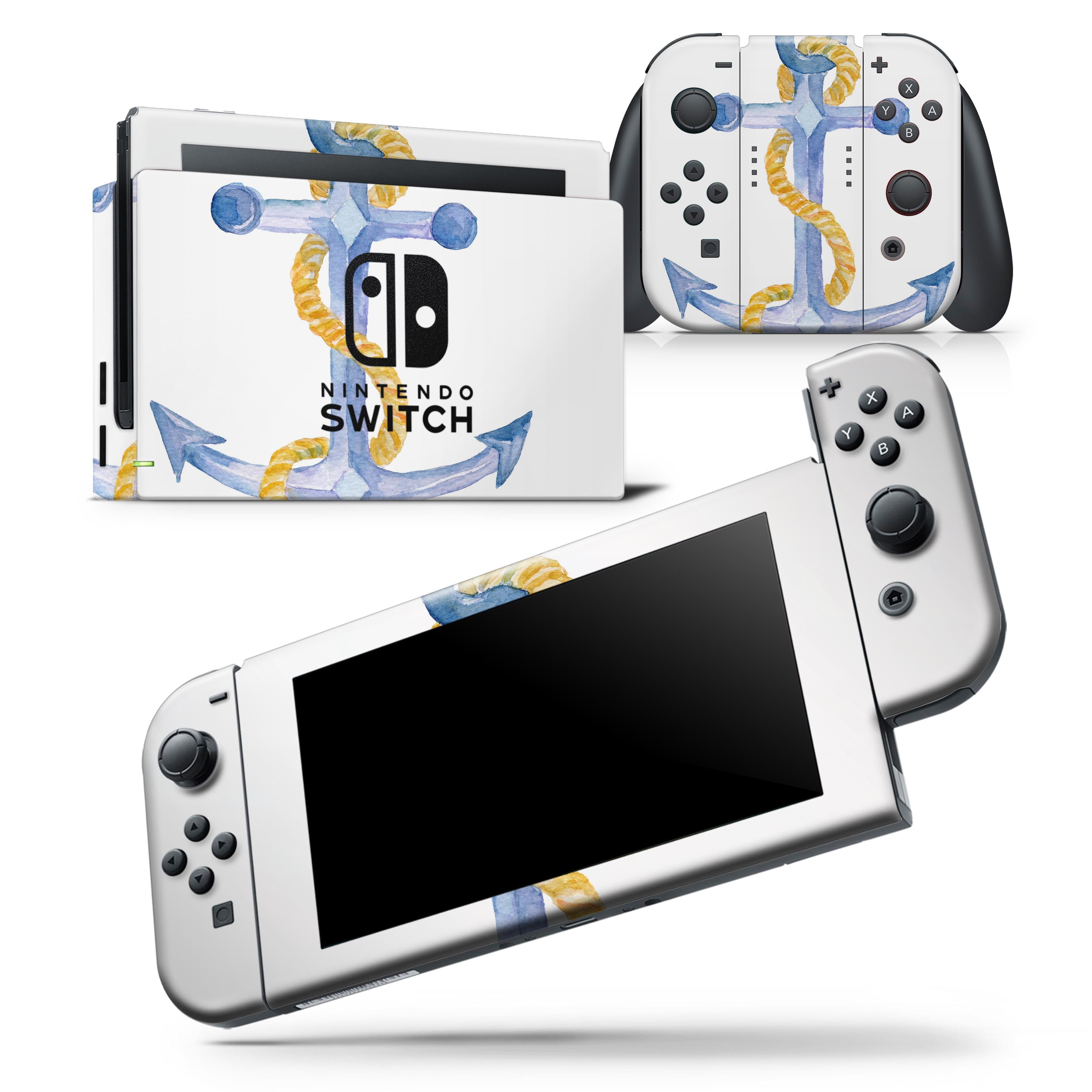 Watercolored Anchor With Rope Skin Wrap Decal Compatible With The Nintendo Switch Lite Walmart Com Walmart Com - rope decal roblox