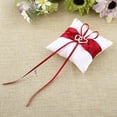 thumbnail image 6 of Joernso Fashion Wedding Bridal Bowknot Double Heart Ring Bearer Pillow Cushion, 6 of 6