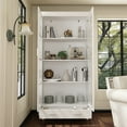 thumbnail image 2 of KULAGAGA Display Cabinet with 2 Glass Doors and Drawer, 70.9 inch Freestanding Tall Cabinet Bookcase for Living Room, 2 of 7