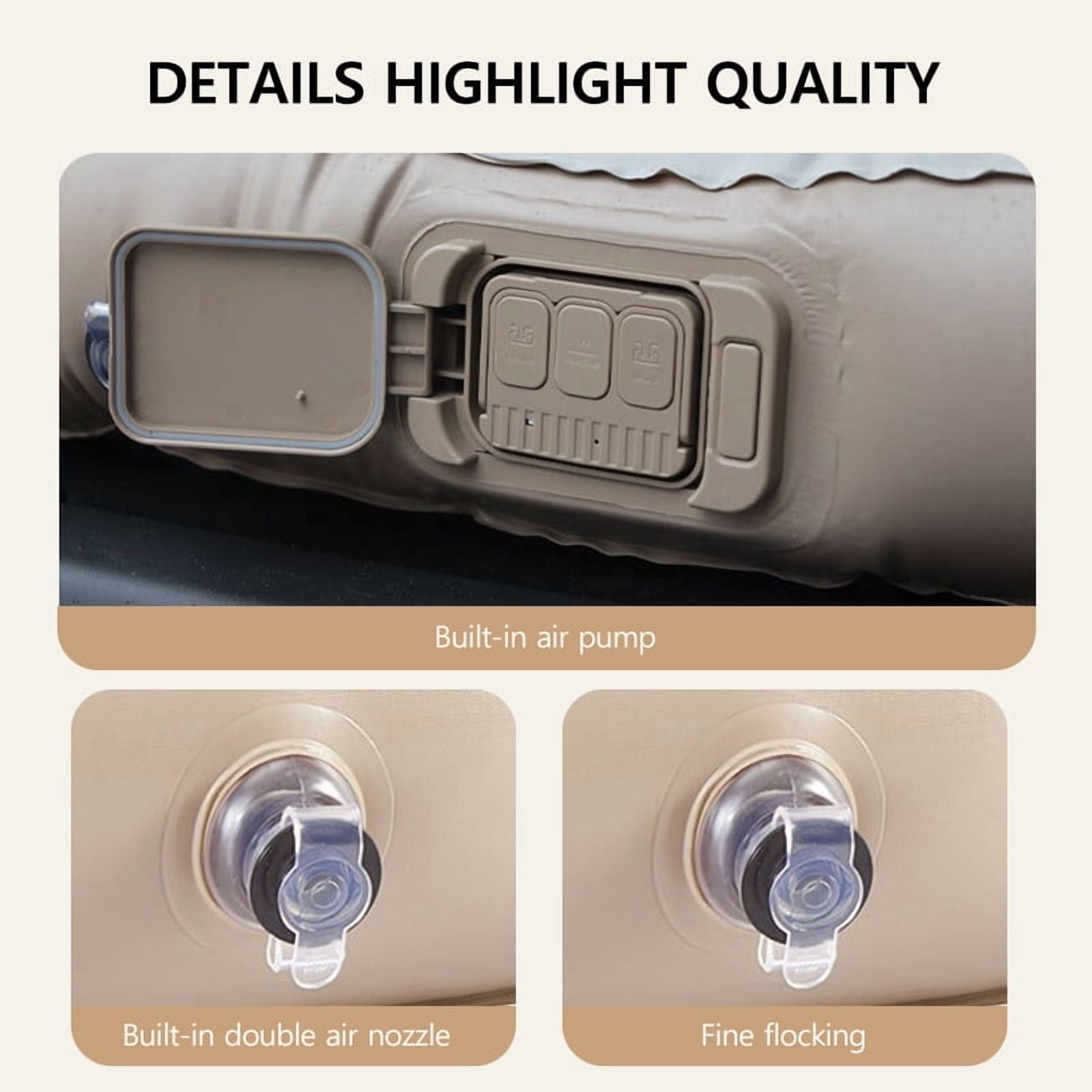 Car Inflatable Mattress For Tesla Model Y Juniper 2021-2025 PVC Flocking Portable Foldable Travel Bed Outdoor Travel Camping Air Mattress
