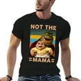thumbnail image 3 of Not The Mama' Fan Shaped Mens T Shirts Cotton Short Sleeve T-Shirt Crew Neck Tees Casual Shirt, 3 of 5