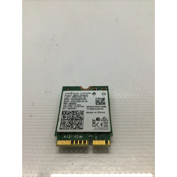 Pre-Owned Wi-Fi 6 Intel AX201 Wireless 5.0 Dual Band 2.4G / 5G Wireless NGFF CNVi Wifi Card AX201NGW 802.11ac / Ax 2.4Gbps