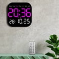 thumbnail image 1 of Reloj despertador Digital con pantalla LED, luz ajustable de 10 niveles, calendario electrónico con pantalla de temperatura para dormitorio , Rosa BLESIY Reloj despertador digital, 1 of 8