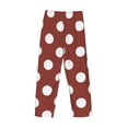 thumbnail image 6 of Balery Maroon And White Polka Dot print Men's Pajama Pants,Ultra Lightweight Pjs,Lounge Pant-Large, 6 of 9