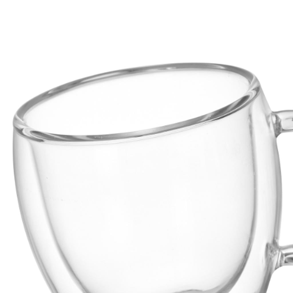 Axioma 2x Morning Beverage Cup Office coffee and tea Glass Mugs for Espresso Latte Drinks