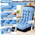 thumbnail image 3 of Integrated Chair Seat & Backrest Cushion, All-in-One Padded Chair Mat for Home Office Desk Chair, Washable Dining Chair Comfort Cover, B, 3 of 6