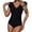 swimsuit 131#Black, variant on WAYUTE One Piece Swimsuit Women V Neck Rash Guard Stretch Comfort Fit Lace Up Ruffle Solid Color Tummy Control Swimwear