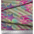 thumbnail image 3 of Soimoi polyester Crepe Fabric Star & Diagonal Stripe Fabric Prints By Yard 42 Inch Wide, 3 of 3