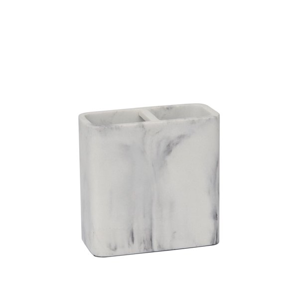 hometrends Faux Marble White Toothbrush Holder, 1 sandstone toothbrush holder for bathroom use