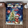 thumbnail image 4 of Merry Christmas and Happy New Year Santa Manx Holiday Xmas Winter 2025 Quilt Bedding Set Cat Lover Kitten Owner Gifts 1 Blanket Bed Cover 2 Pillowcases - 00024, 4 of 5