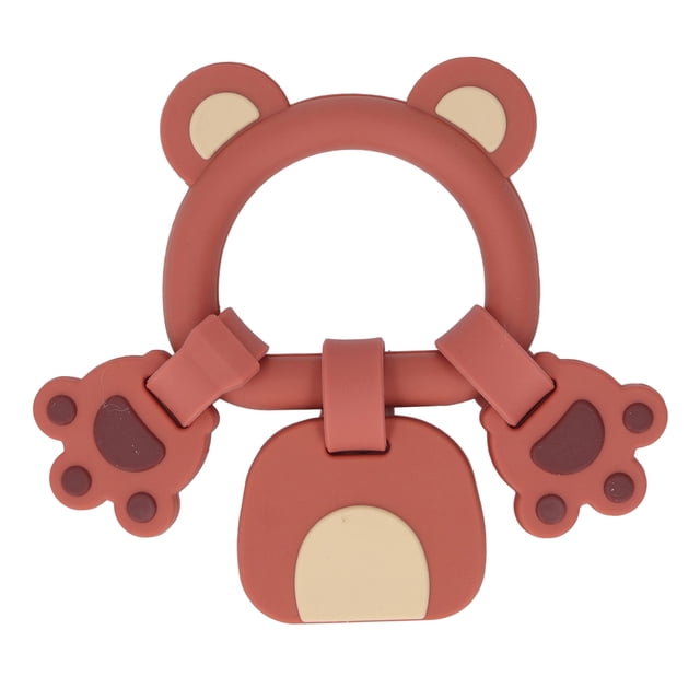 Juguete mordedor para bebé, mordedor para bebé, pulsera de dentición para recién nacido de dibujos animados de silicona, mordedor para dientes para recién nacido, claridad notable