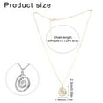 thumbnail image 5 of YIEMEEN Contemporary Adjustable Necklace Eye Catching Spirals Circles Necklace Jewelry Elegant Pendant Neck Chain Ornament, 5 of 11