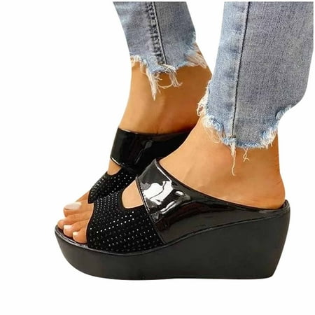 

Women Open Toe Slippers Shoes Comfy Sandals Casual Comfortable Beach Sandals