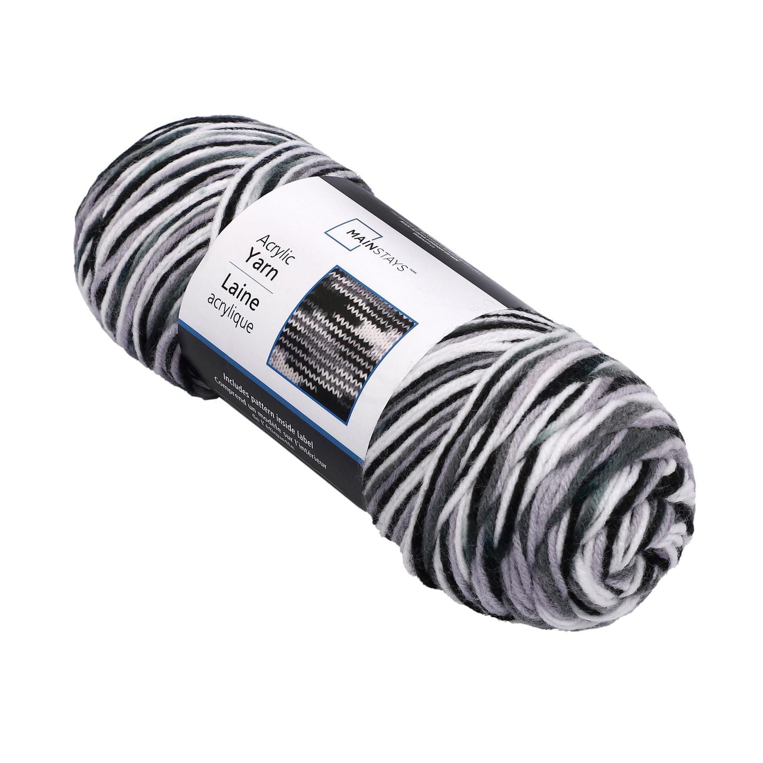 Mainstays Acrylic Yarn, Mainstays Medium Acrylic Black Blend Yarn, 5 Oz 285 Yards