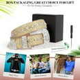 thumbnail image 7 of Men Women Rhinestone Belt Western Cowboy Cowgirl Shine Crystal Diamond Studded Luxury Strap Belts, 7 of 7