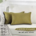 thumbnail image 4 of 3S Brother's Solid Color Cushion Cover Velvet Look Home Décor Throw Pillow Case with Invisible Zipper Set of 2 Pieces for Chair Couch Bedroom & Livingroom Décor Pillowcase - Cream 12"x20" Each, 4 of 9