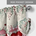 thumbnail image 6 of Love Heart Valentine's Farmhouse Short Window Curtain Valances, Vintage Eucalyptus Botanical Red Pink Rod Pocket Kitchen Valances for Living Room Bedroom Bathroom Cafe 54" x 18", 6 of 8