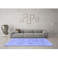 thumbnail image 3 of Ahgly Company Machine Washable Indoor Square Oriental Blue Traditional Area Rugs, 6' Square, 3 of 4