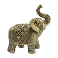 thumbnail image 1 of Figura de elefante, escultura animal, colección de resina, adorno de mesa para la sala de estar Oro, 1 of 9