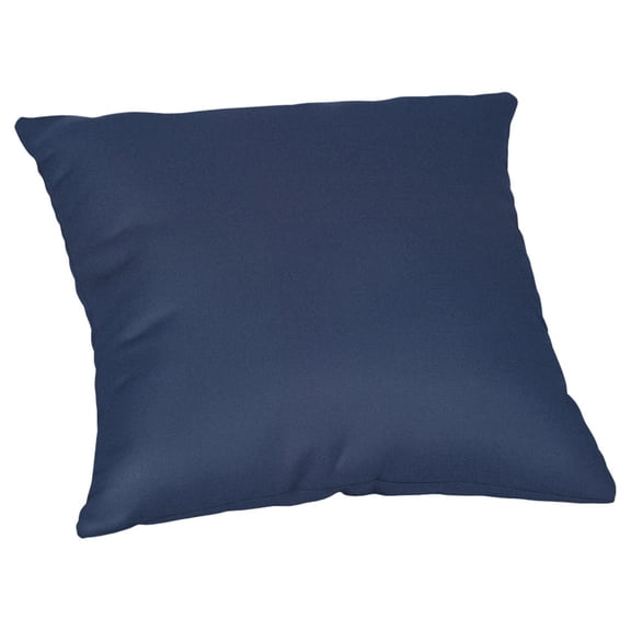 Casual Cushion Outdoor Throw Pillow, Sunbrella Fade & Water Resistant for Patio Furniture, Adirondacks & Porch Swings, 20"W x 20"L, 6" thick, Reversible, Canvas Navy
