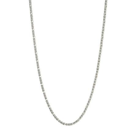Brilliance Fine Jewelry Sterling Silver 1.8mm Pop corn Necklace 18inch