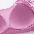 thumbnail image 6 of Bras for Women No Underwire Push up Bra Wire-Free Underwear Pullover Bra Everyday Underwear V-Neck Padded Bra Feature Hook and Eye Closure Sport Bra Style Y-314 , Purple L, 6 of 8