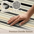 thumbnail image 6 of ODIKA 8'x10' Washable Area Rug Non-Slip Chair-Friendly Mat Modern Farmhouse With Reversible Boho Banded Accents Striped Flowing Dynamic for Dining Room, Large Office, Lounge, 6 of 7