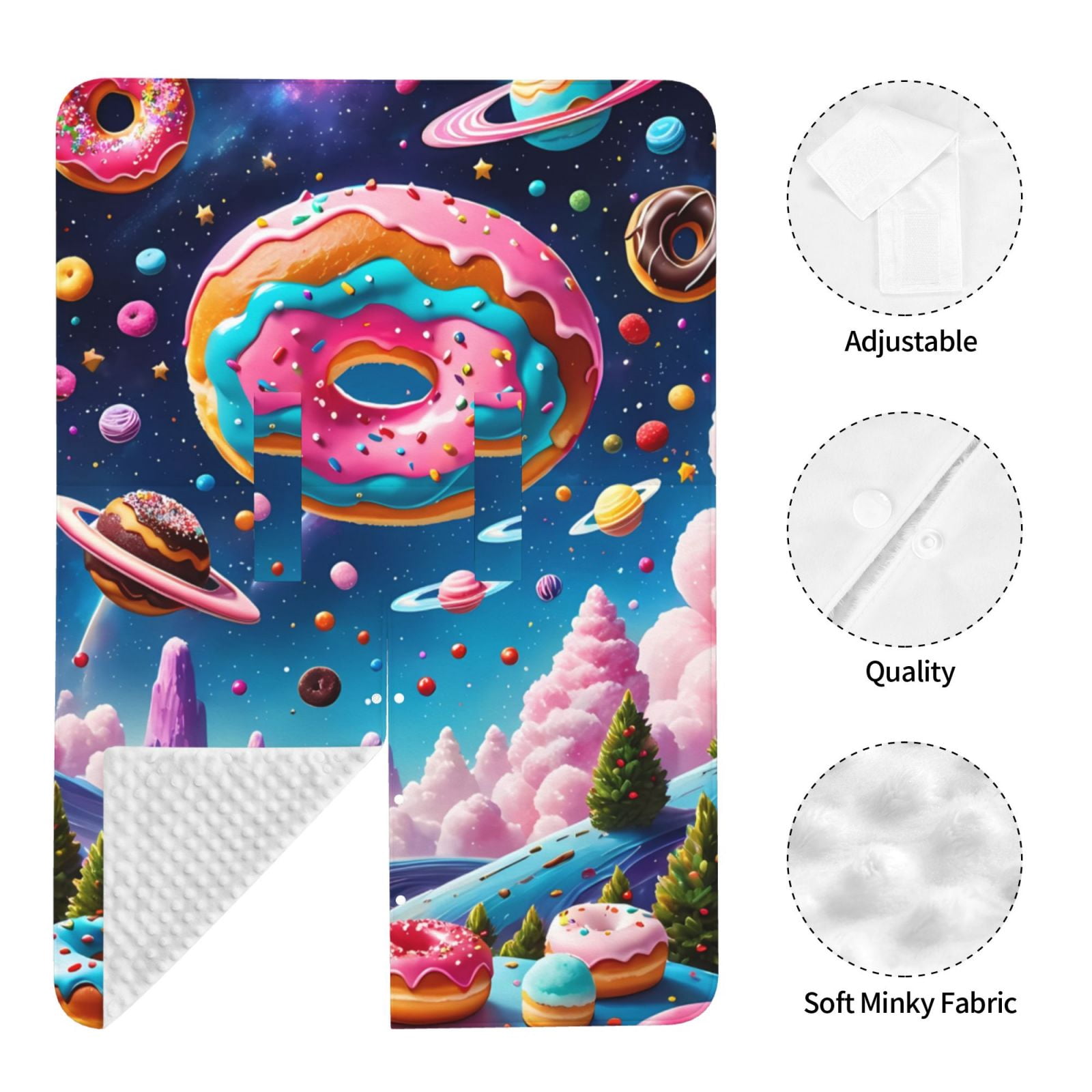 Naloa Colorful Donut Baby Car Seat Cover, Breathable Baby Carrier Cover, Multiuse Baby Carrier Cover & Nursing Breastfeeding Cover