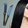 thumbnail image 4 of Happydeer Straight Hair Comb Premium Bristles Anti-static Double Sided Ergonomic Handle Heat-Resistant Hairdressing Tool ABS Professional Hairdressing Straightener Comb Clamp for Home, 4 of 13