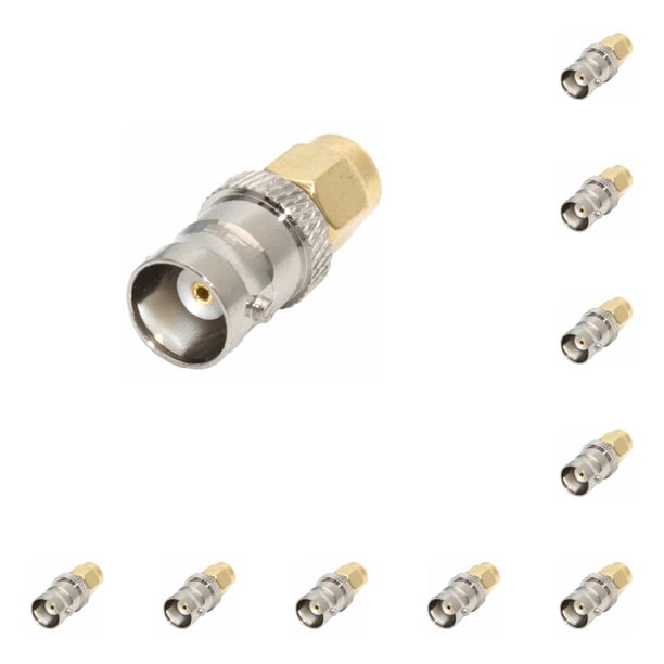 Moyic Conectores Adaptador Transmisión recta Convertidores de antena Convertidor Conector Accesorios Cobre Ligero PC 1 10piezas