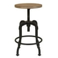 thumbnail image 3 of Beaumont Lane Metal and Wood Adjustable Bar Stool in Brown, 3 of 5