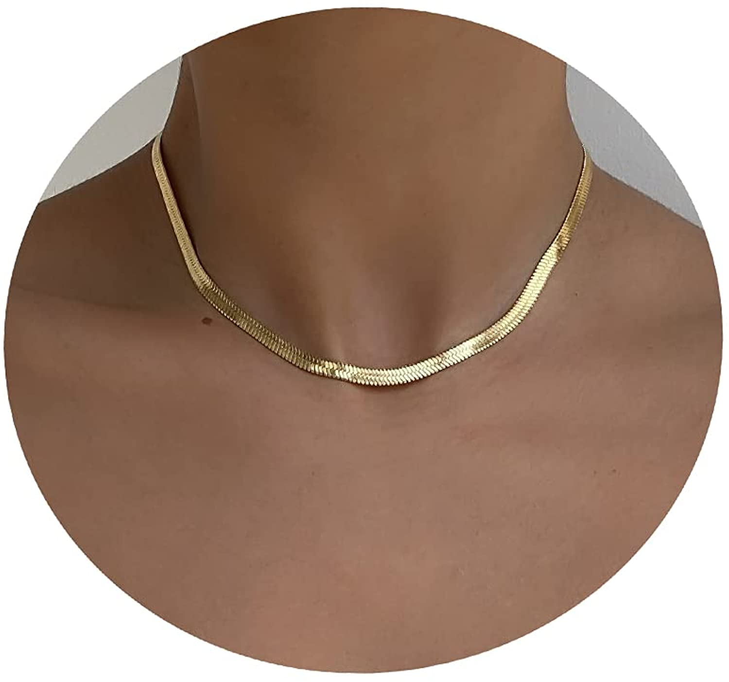 Tewiky Gold Chain Necklace for Women 