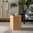 thumbnail image 2 of Youmumeub Modern Irregular Side Table, Faux Wood Grain Accent End Table, Fully Assembled Abstract Stump Stand for Living Room Bedroom Small Space, Natural, 2 of 7