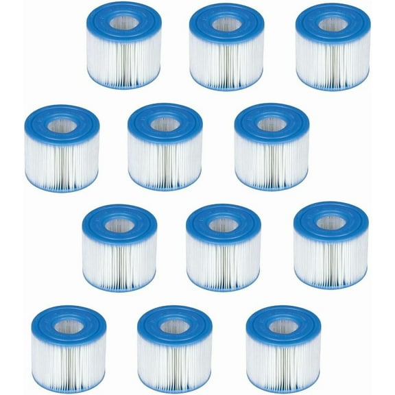 Intex Pool Cartridge Filter 29007E Filter H for New 2015 Pools - Pack of Twelve