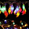 thumbnail image 1 of Xihbxyly Guirnalda de Luces Led de Halloween con Temática de Calaveras, Modos Intermitente y Fijo, Funciona con Pilas, Decoración para Patio, Ideal para Fiestas de Halloween, 299 Cm de Largo, 20 Luce, 1 of 4