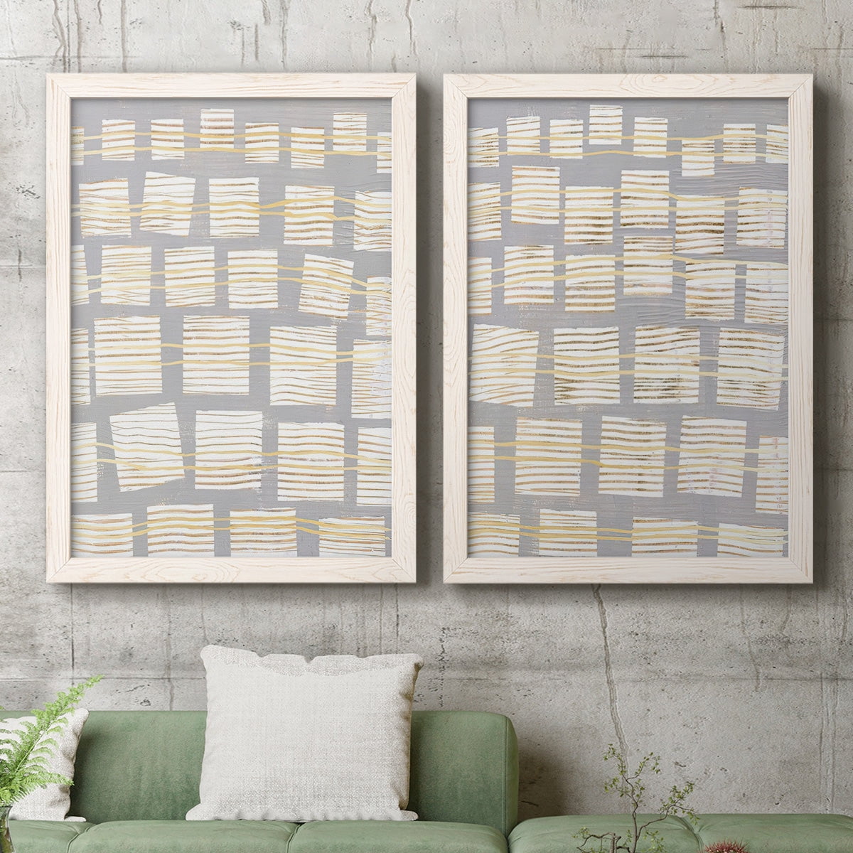 Networks I - Premium Framed Canvas 2 Piece Set - Ready to Hang