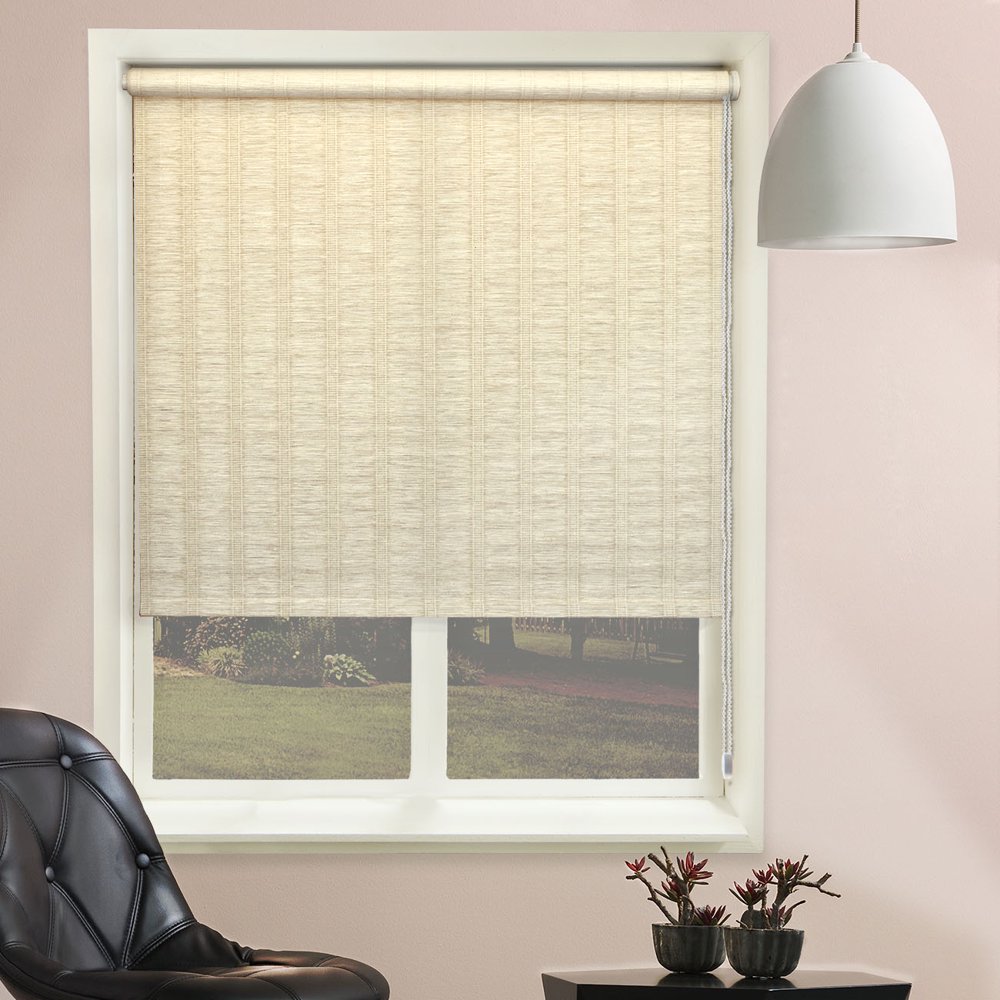 Chicology Privacy & Natural Woven Beaded Chain Roller Shades Walmart