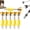 Yellow 6pcs, variant on 2026 New Universal Retaining Screwdriver, Spring-Loaded Bit Holder, Anti-Drop Magnetic Spring Loaded Screwdriver Bit, for Electricians, Mechanics, DIY Home