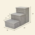 thumbnail image 3 of PET AWESOME Dog Stairs with Storage and Adjustable Steps for a Puppy, Small or Medium Dog, 3 of 8
