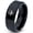 Black Bevel Polish Tungsten, variant on Tungsten Sea Lion Otariinae Foreflippers Swimming Band Ring 8mm Men Women Comfort Fit Black Step Bevel Edge Brushed Polished