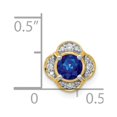thumbnail image 4 of 14K Yellow Gold Charm Pendant Sapphire Round Blue Diamond, 4 of 4