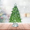 thumbnail image 2 of Glass Christmas Tree Festival Home Party Ornaments Xmas Decoration Green 6.6X4.2cm, 2 of 5