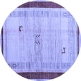 thumbnail image 1 of Ahgly Company Indoor Round Abstract Blue Modern Area Rugs, 3' Round, 1 of 4