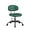 Green, variant on Vanity Chair with Back, Small Armless Cute Office Chair with Wheels and Lumbar Support, Comfy PU Leather Desk Computer Chairs with Adjustable Height, 360°Swivel for Home Bedroom Office, Gray