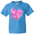 thumbnail image 3 of Inktastic Breast Cancer Awareness Pink Ribbon Around Heart Youth T-Shirt, 3 of 5