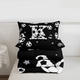 thumbnail image 5 of Erosebridal Ball Games Twin Comforter Sets,Kids Cartoon Monogrammed K Bedding Set For Football Boys,Reversible Black 2-Piece, 5 of 7