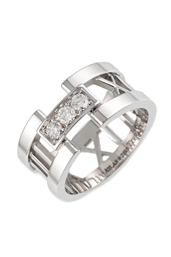 Pre-Owned Tiffany & Co. Atlas Diamond Ring, 18K White Gold (750)