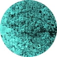 thumbnail image 1 of Ahgly Company Machine Washable Indoor Round Oriental Turquoise Blue Industrial Area Rugs, 5' Round, 1 of 4