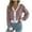 Wine, variant on SwiftWear Women's Casual Loose Striped Cardigan Sweater Autumn V-Neck Long Sleeve Cropped Cardigan for Every Day Comfort & Style​