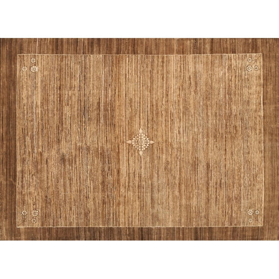Ahgly Company Indoor Rectangle Contemporary Mango Orange Abstract Area Rugs, Swatch Sample